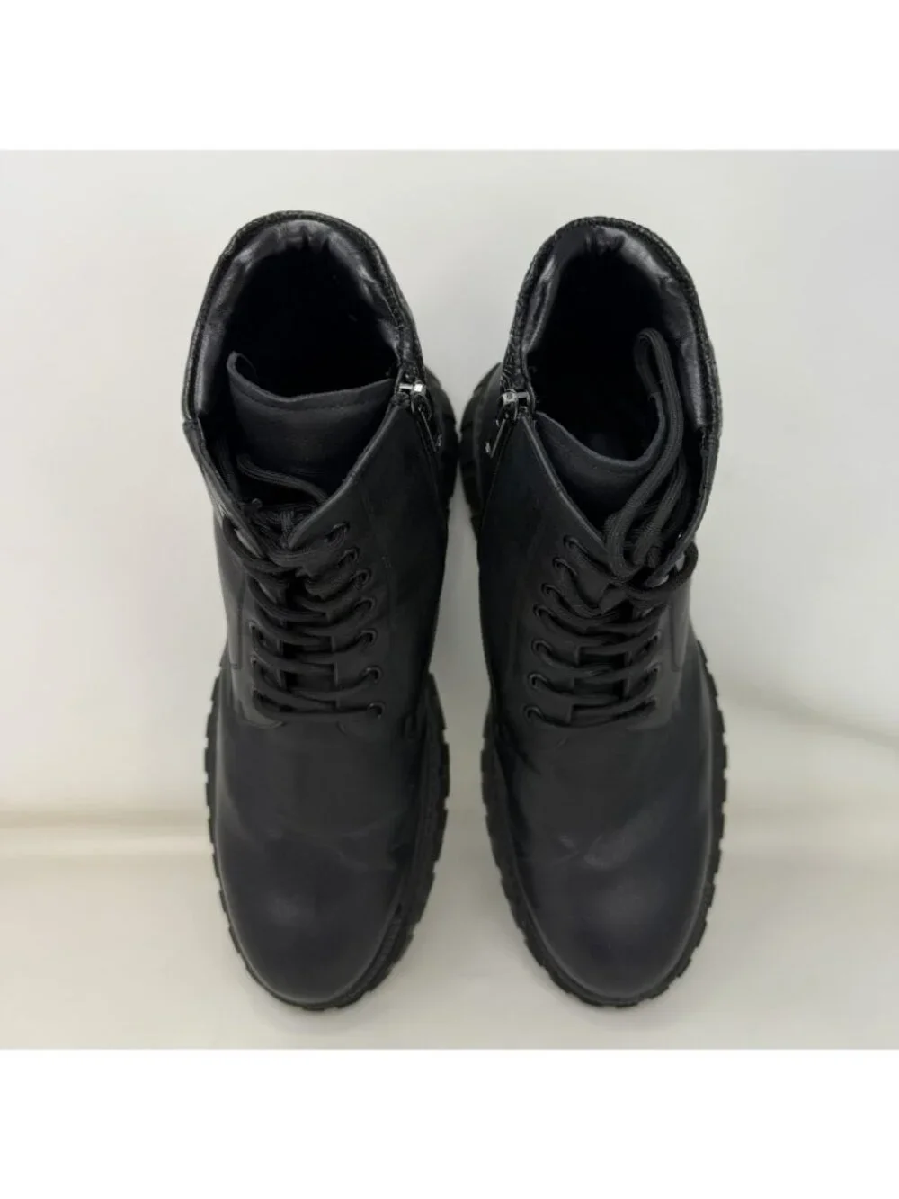 Aldo Newfield Side Zip Waterproof Lugged Leather Boots Black Men’s Size 12